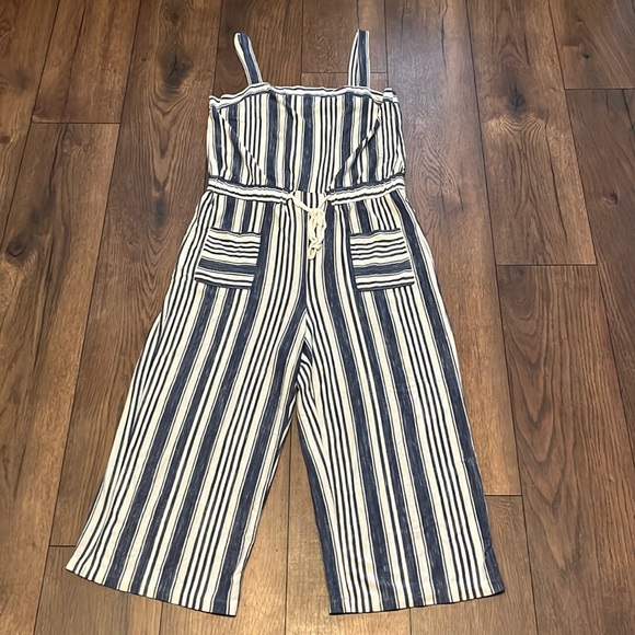Copper Key Pants & Jumpsuits Copper Key Blue And White Jumpsuit Poshmark